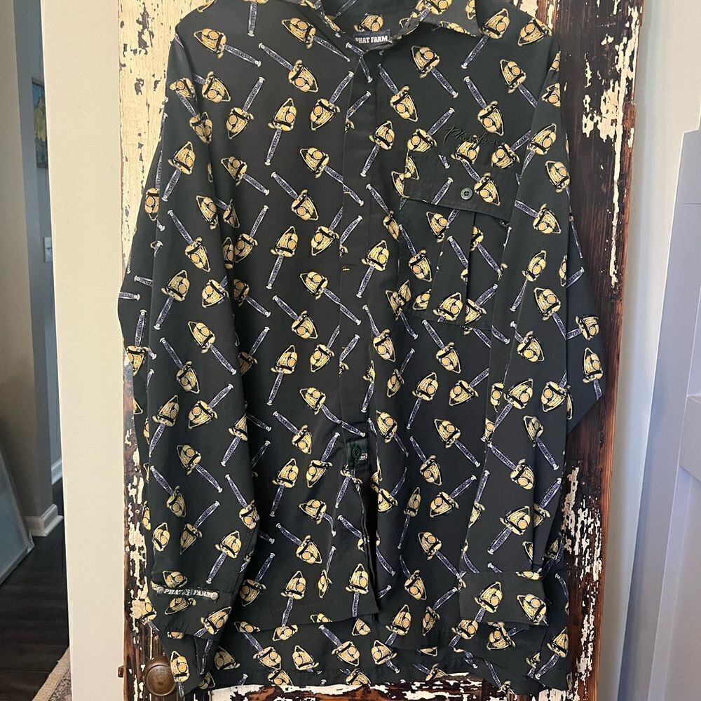 Vintage Phat Farm Chainsaw Long Sleeve Button Down. Men’s size XL.